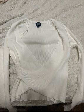 PACSUN White Wrap Sweater  by